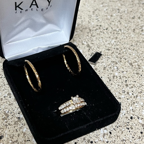 1ct Diamond engagement set. 14k gold - Picture 2 of 4